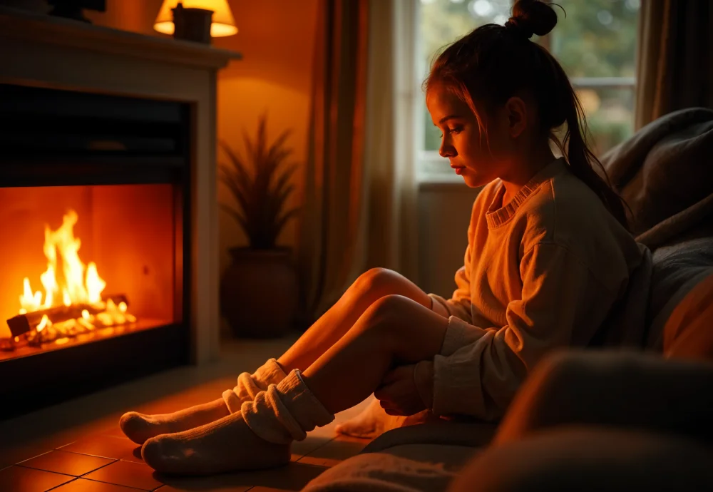 electric fireplace with remote control